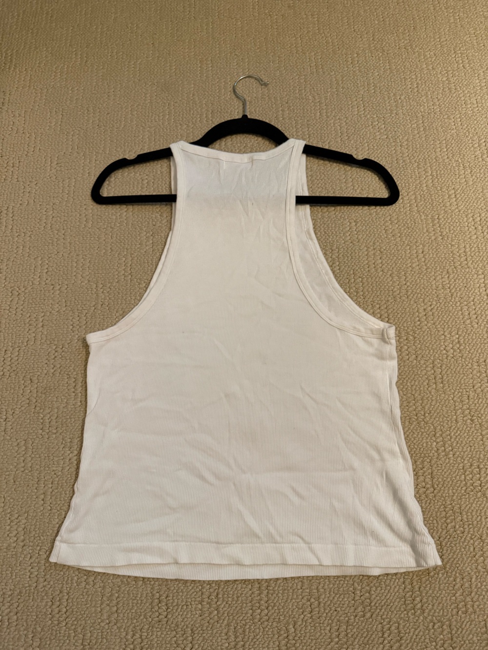 Denim Forum White Ribbed Racerback Tank - Picture 2 of 3